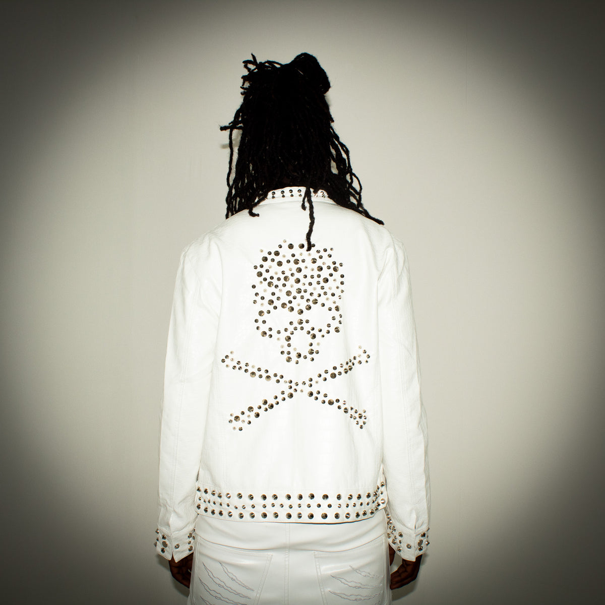 JACKET ROCKSTAR LEATHER WHITE