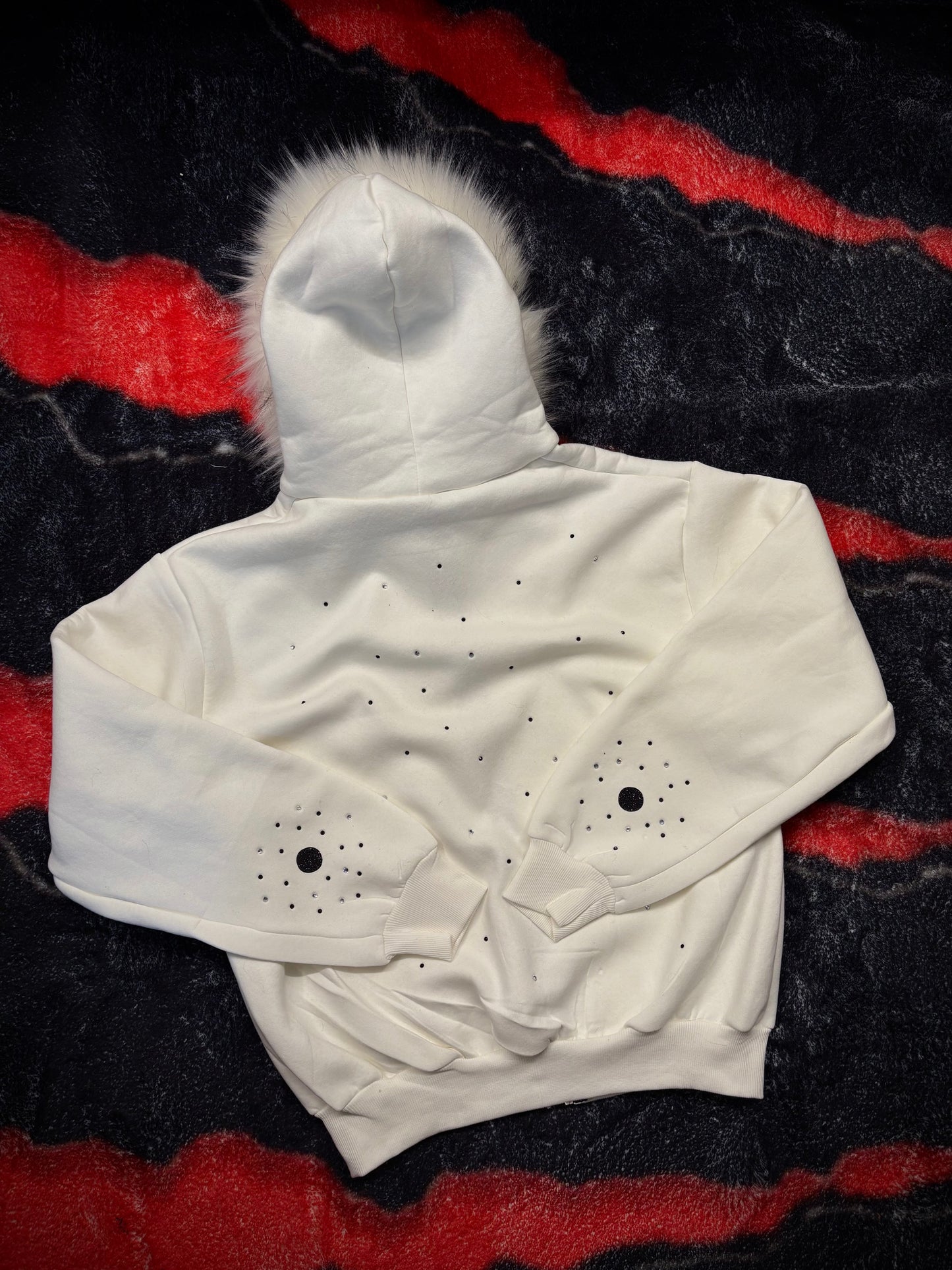 FUR HOODIE WHITE WOLF
