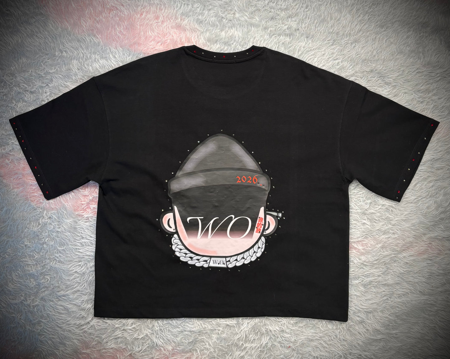 TEE CROPPED BUSY BLACK