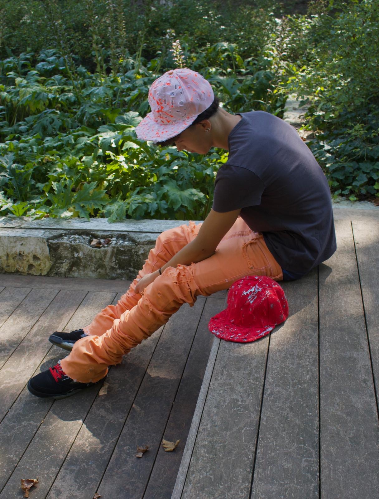 Stacked Orange Denim