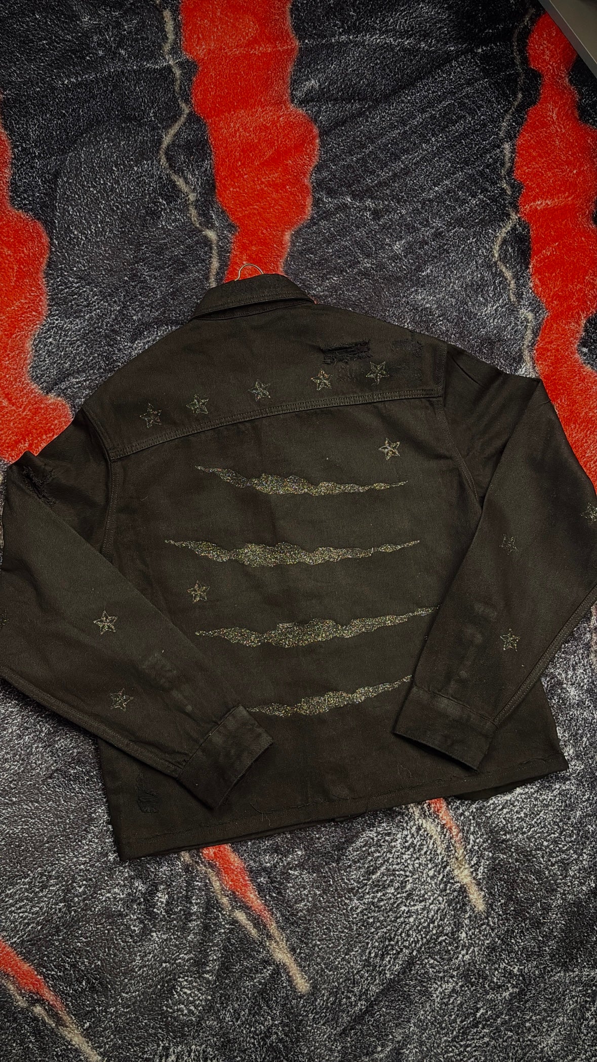 JACKET BLACK CAT GLITTER
