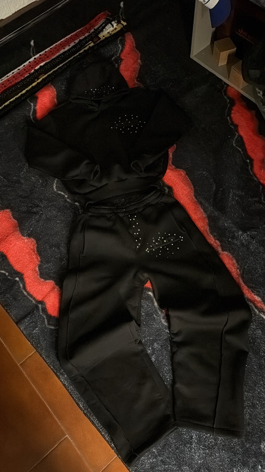 TRACKSUIT BLACK&BLACK VELLUTO