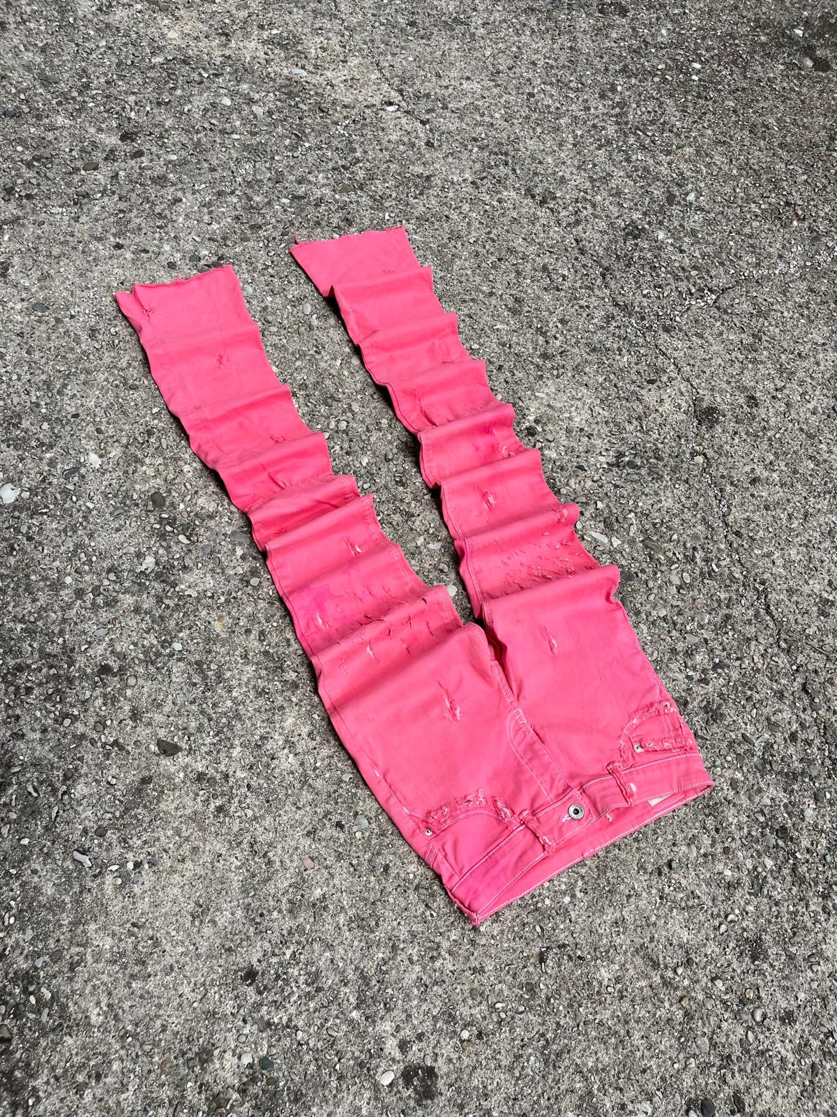 Stacked Pink Denim