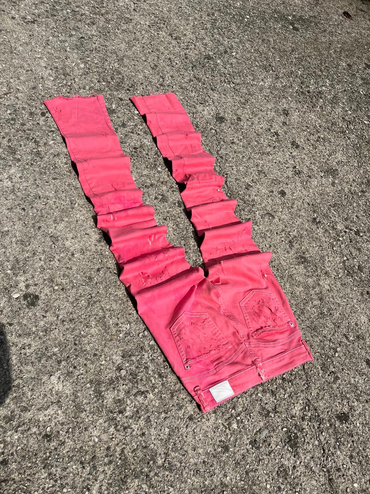 Stacked Pink Denim