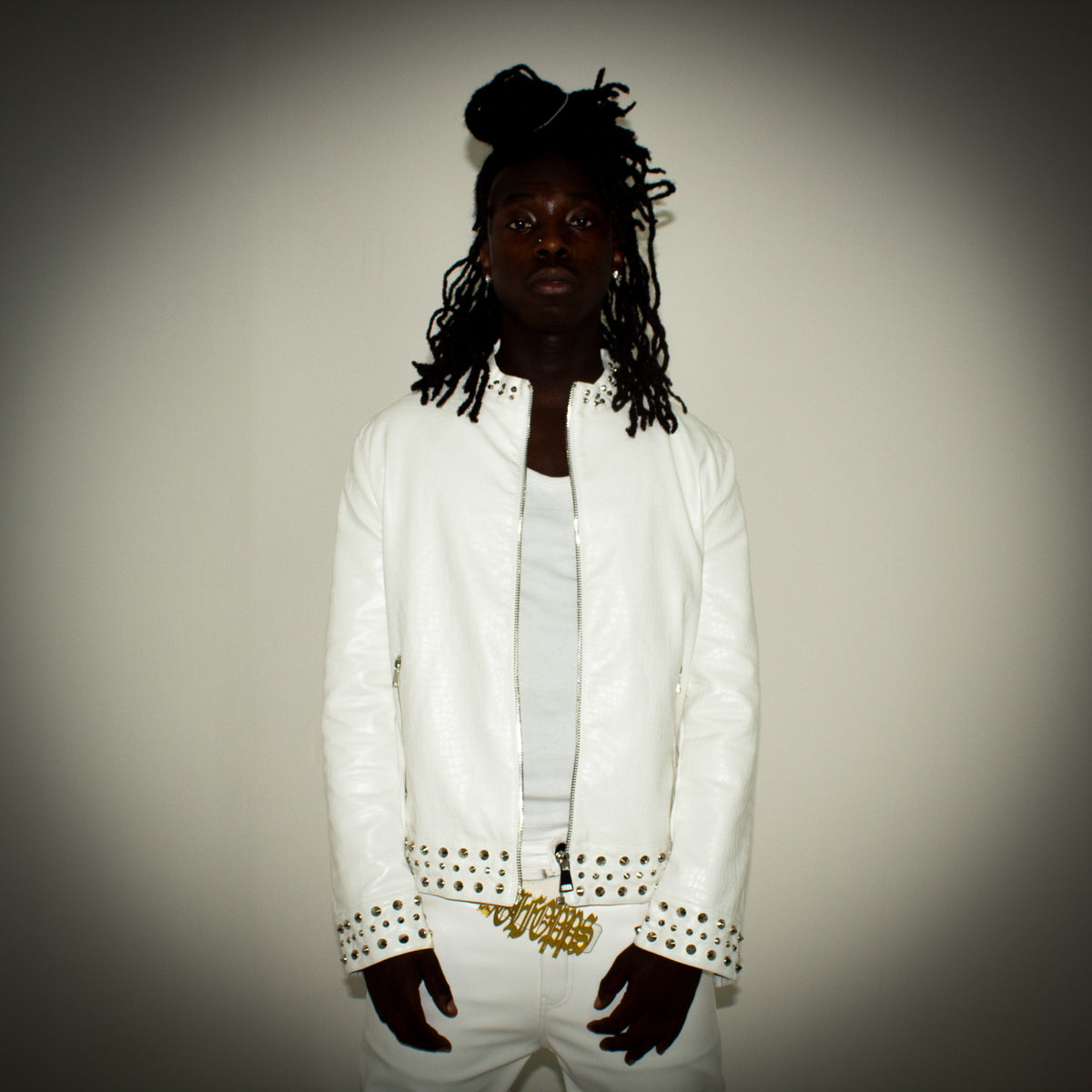 JACKET ROCKSTAR LEATHER WHITE