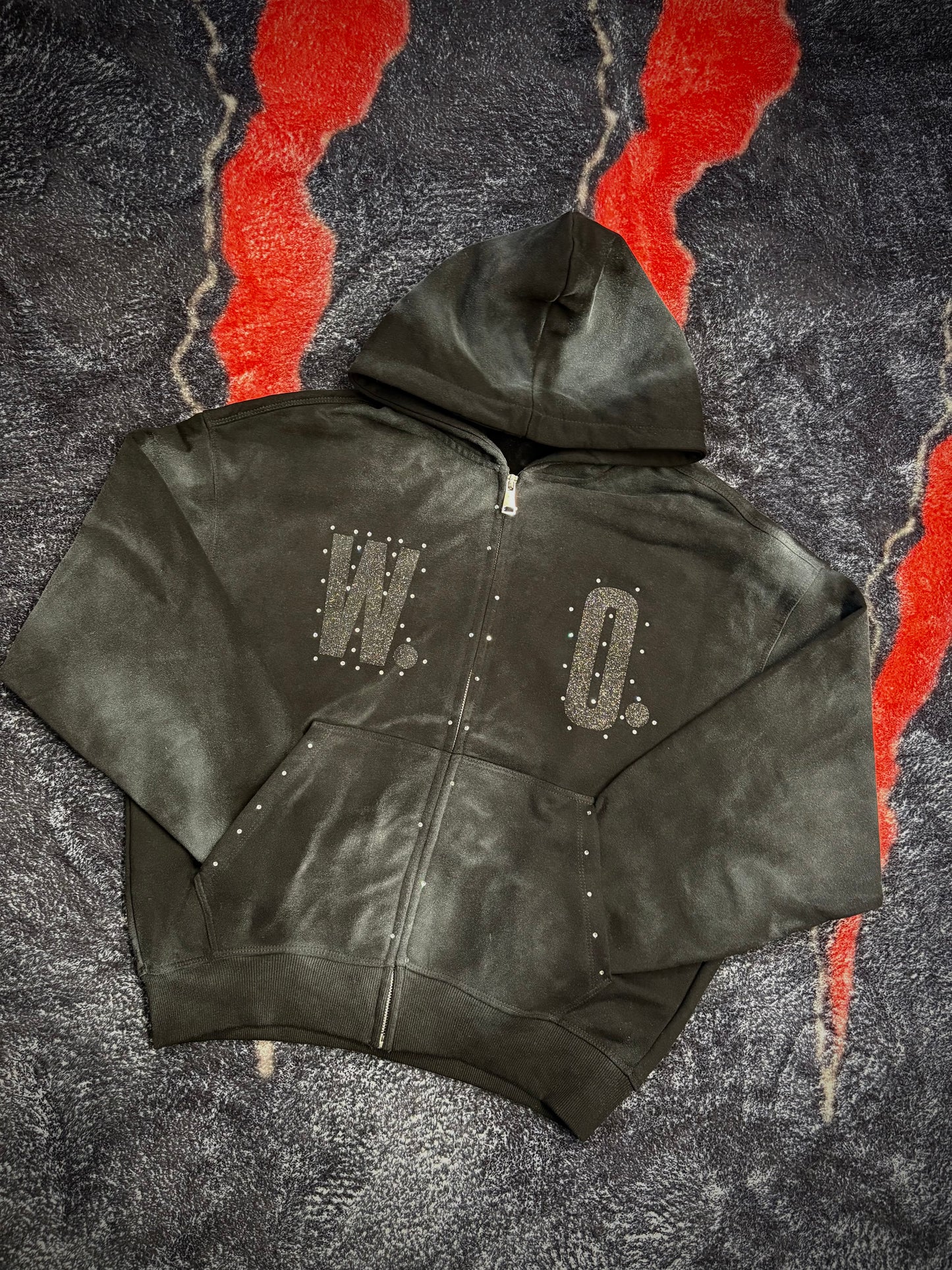 HOODIE WASH BLACK STONES