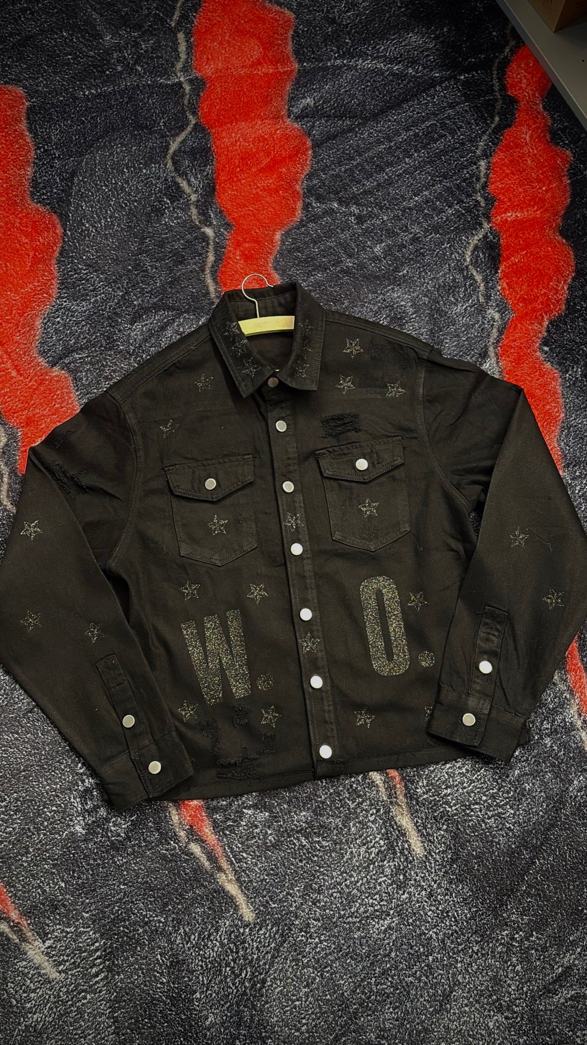JACKET BLACK CAT GLITTER