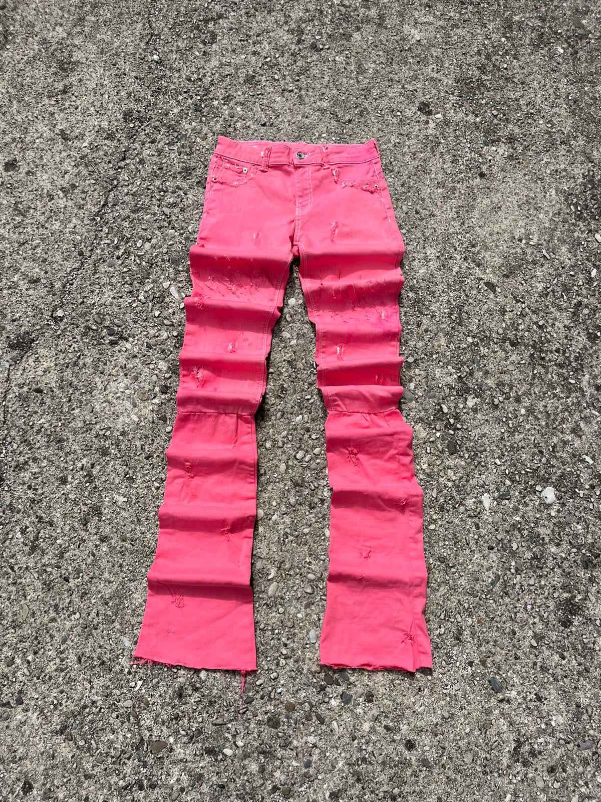 Stacked Pink Denim