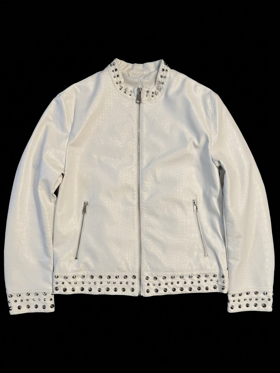 JACKET ROCKSTAR LEATHER WHITE