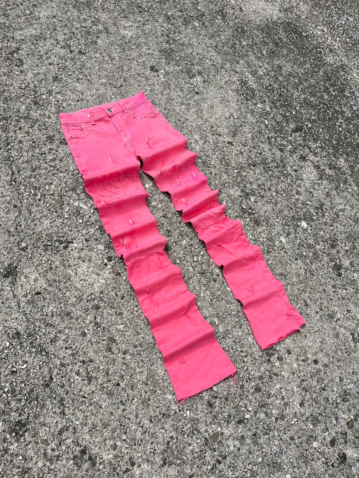 Stacked Pink Denim