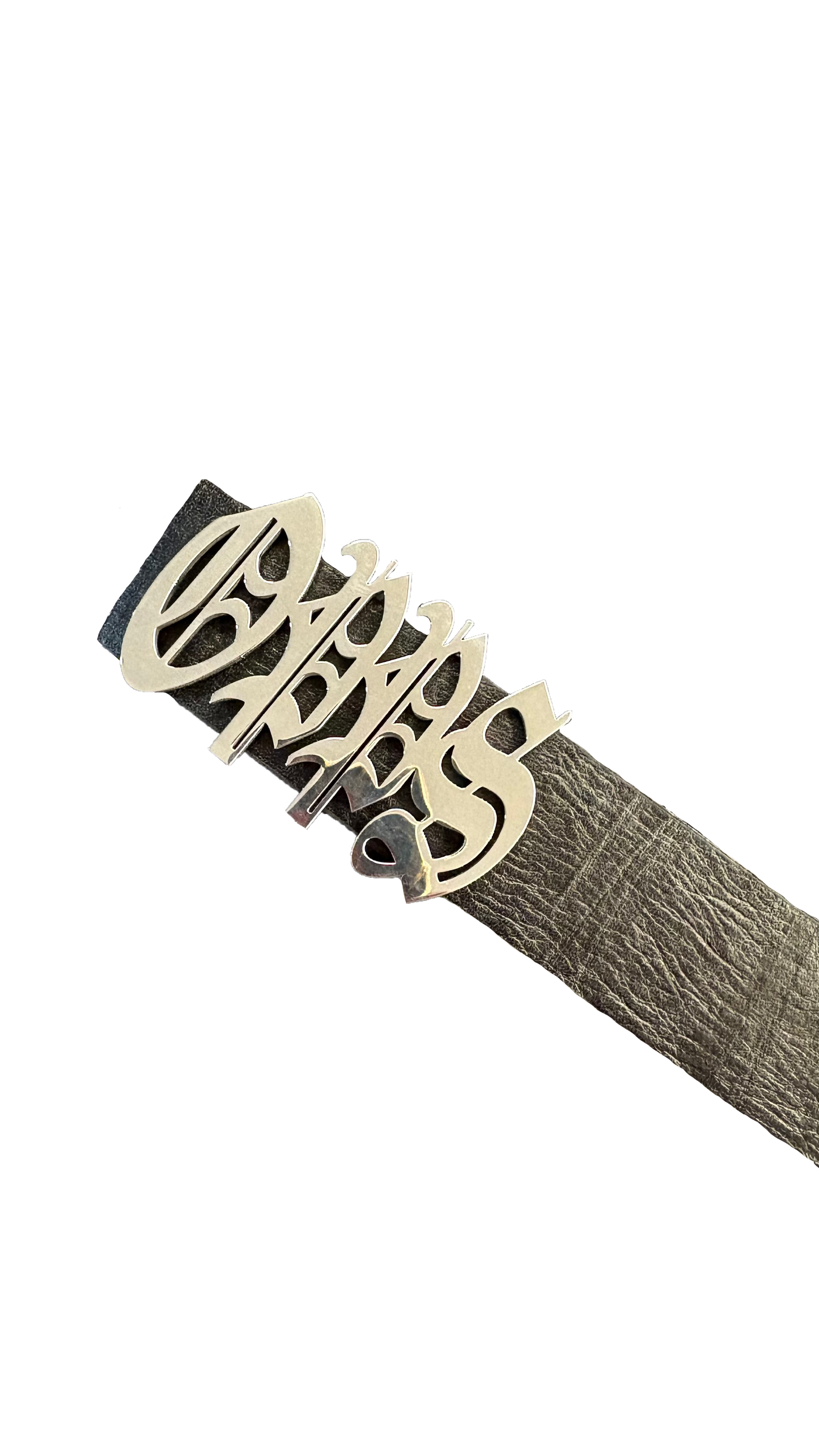 BELT BLACK SILVER “OPPS”