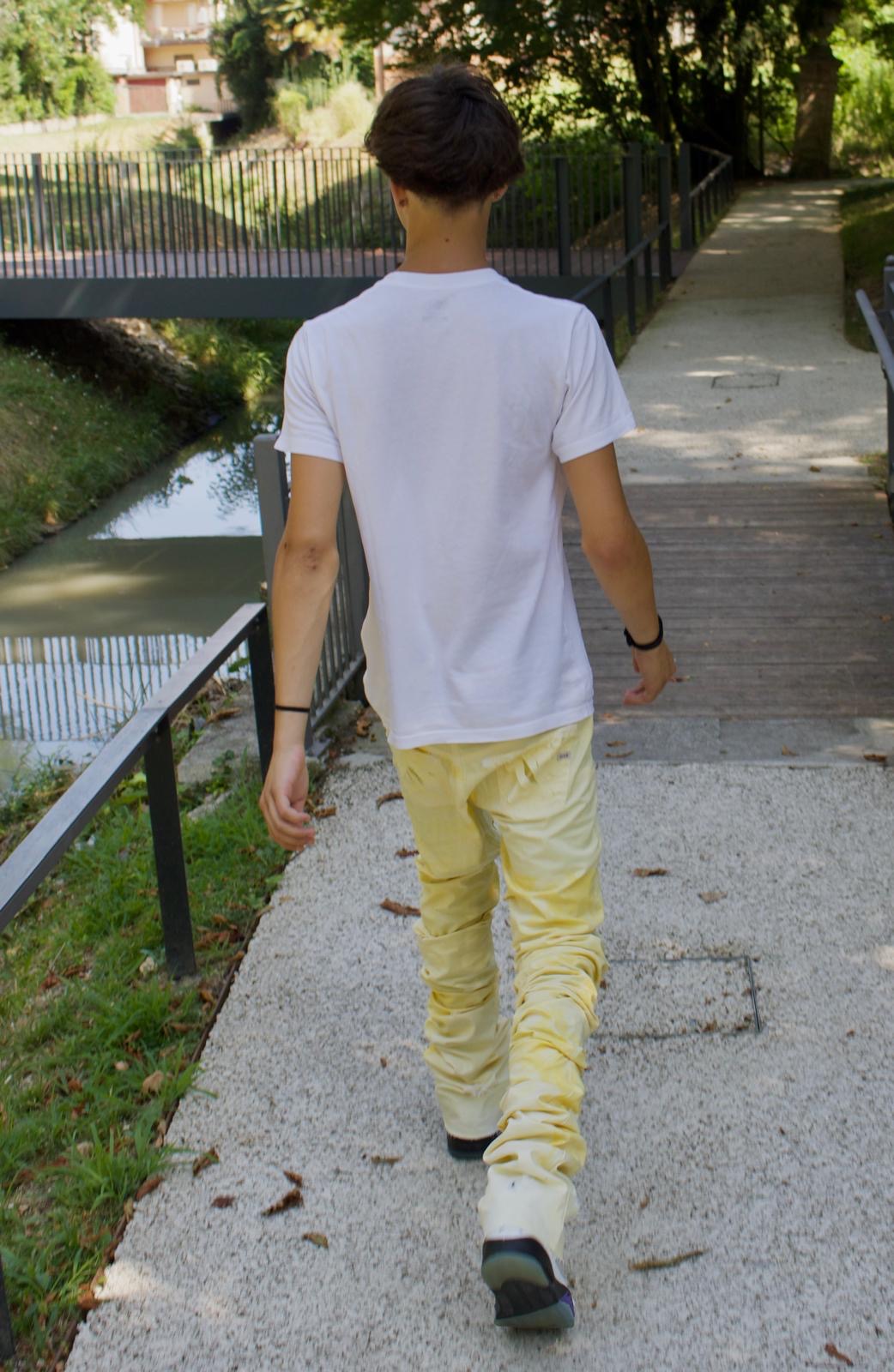 Stacked Yellow Denim