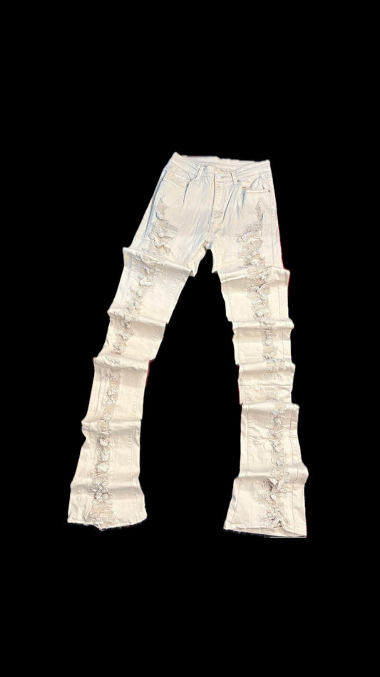 STACKED CREAM DISTRESSED