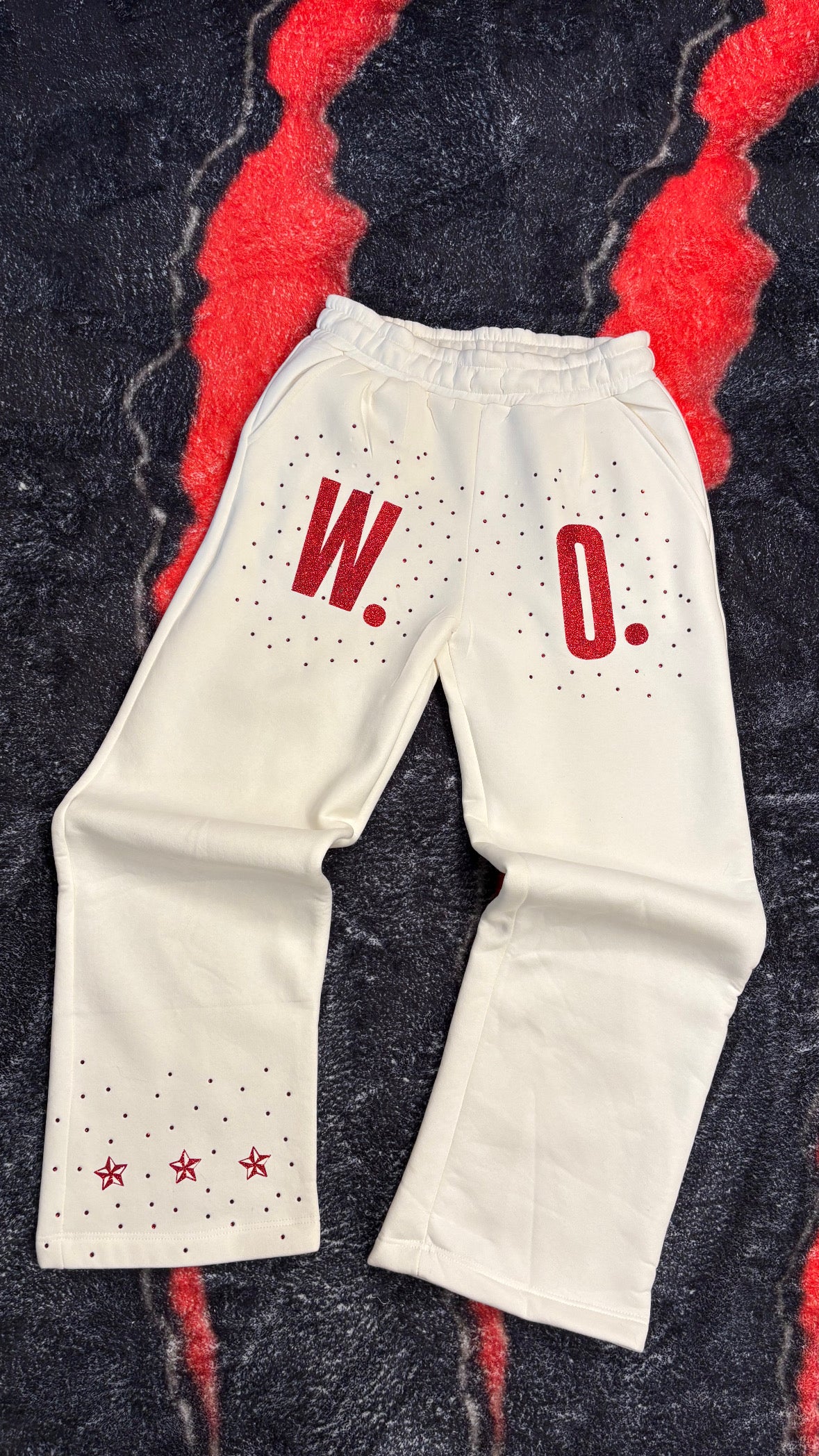 PANTS RED GLITTER