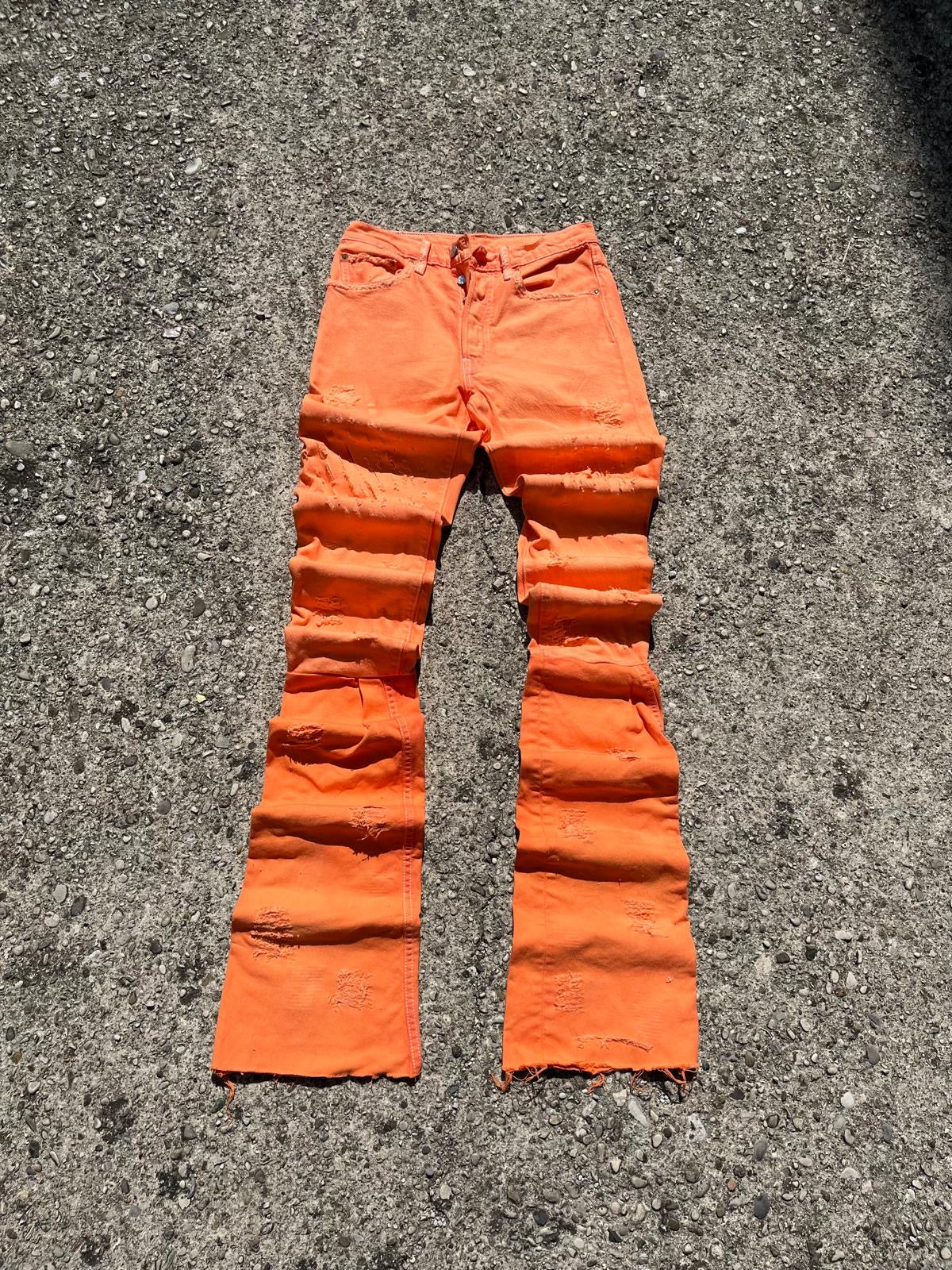 Stacked Orange Denim