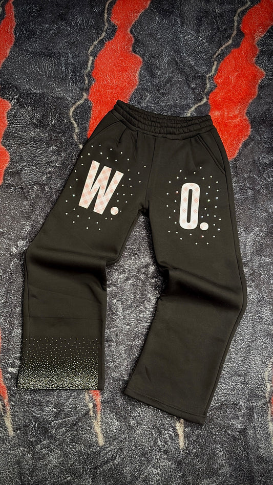 PANTS BLACK FLAKE PINK