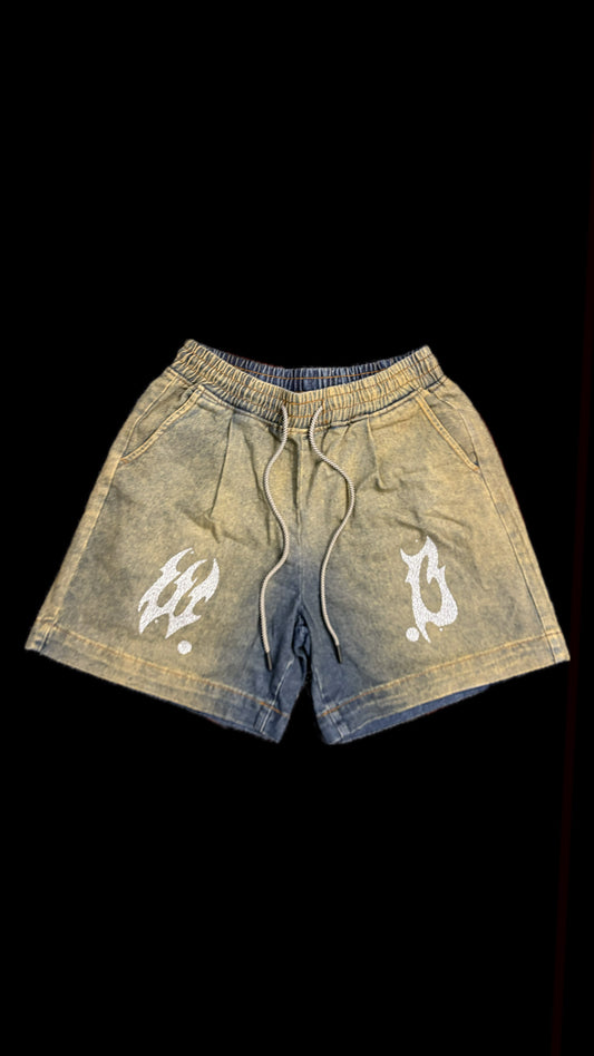 SHORTS WASHED BLUE