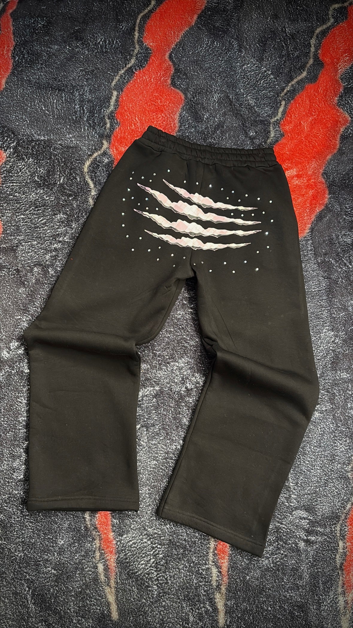 PANTS BLACK FLAKE PINK