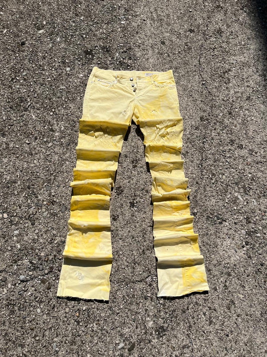 Stacked Yellow Denim