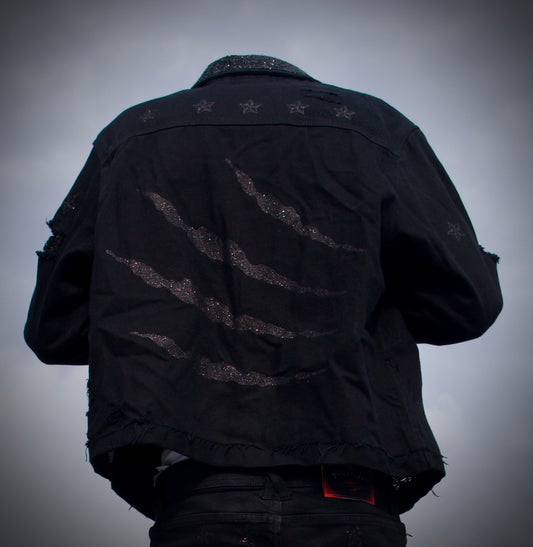JACKET BLACK CAT GLITTER