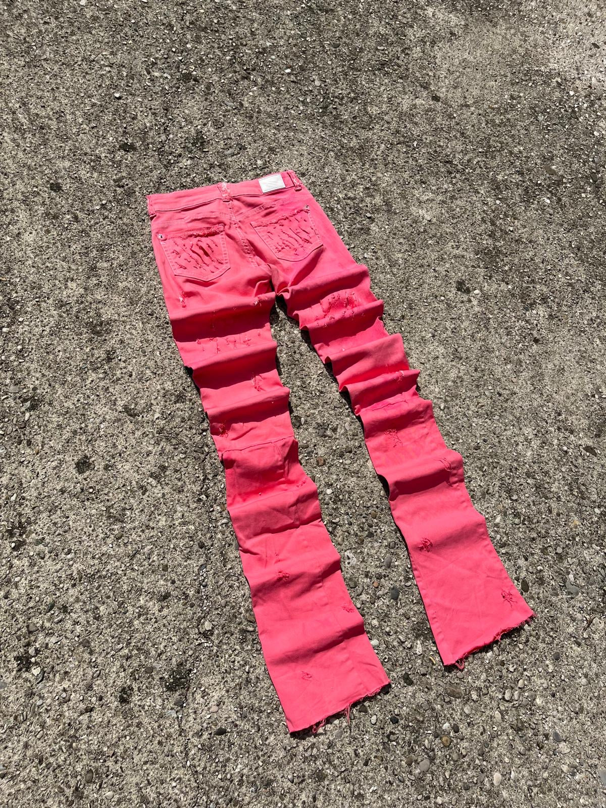 Stacked Pink Denim